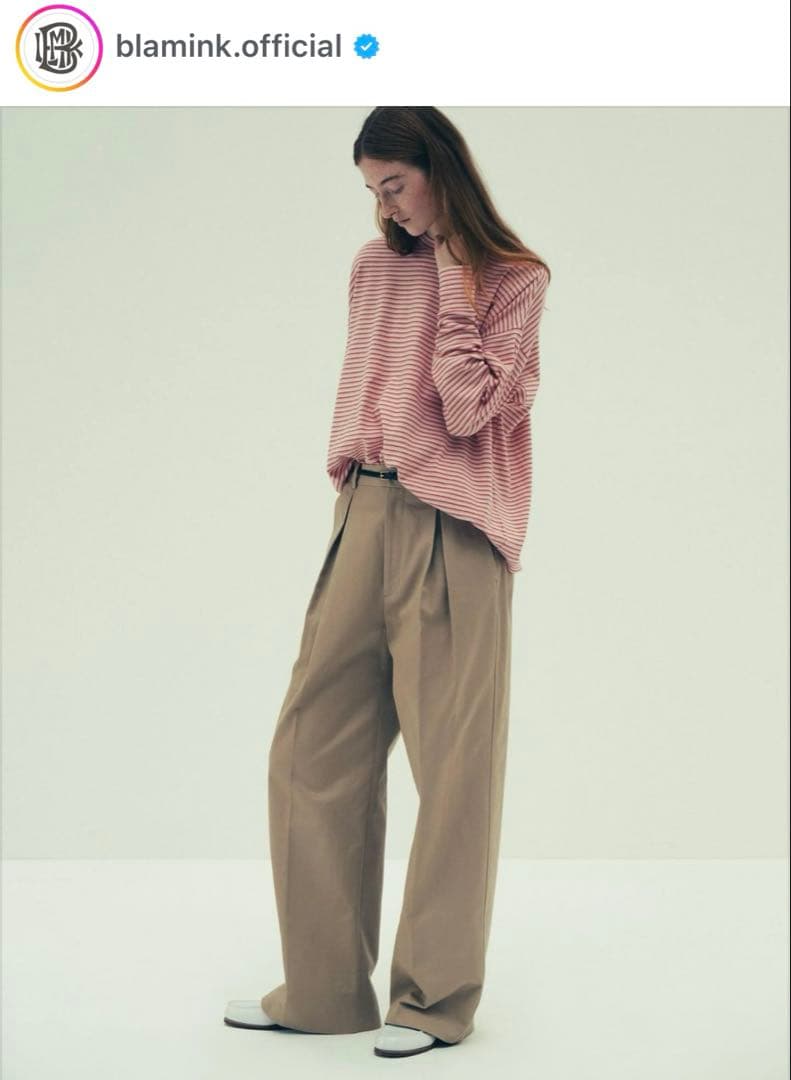 【新品未使用】BLAMINK ブラミンク ボーダー ロングスリーブ