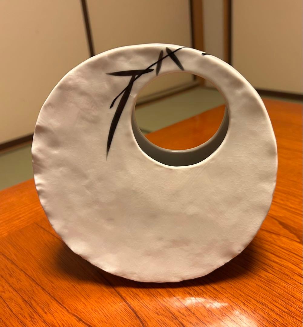 九谷焼　花器　花瓶　夫婦鯉