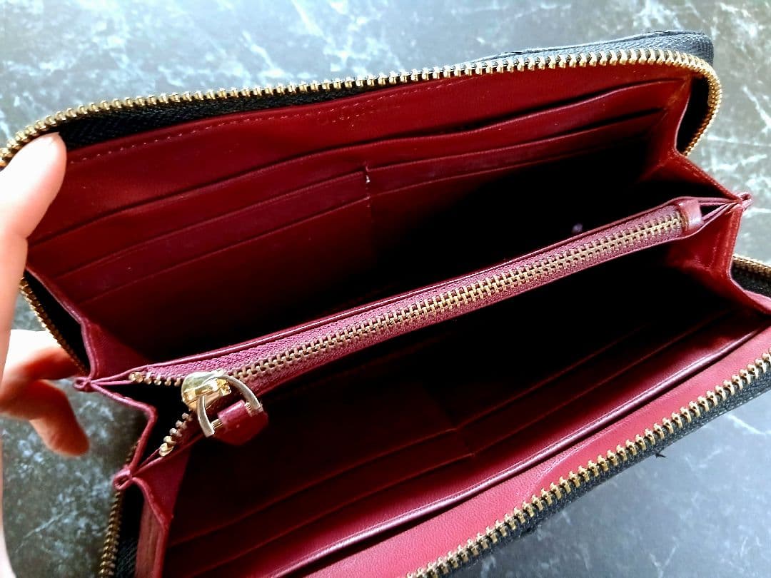 CHANEL ノベルティ 長財布キャビアスキンブラック