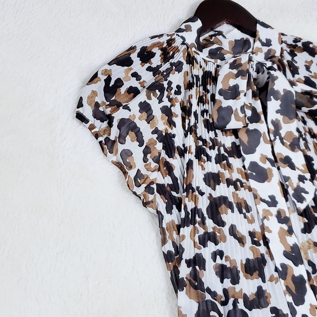 コルコバード ボウタイ シースルー ティアード ロングワンピース 総柄