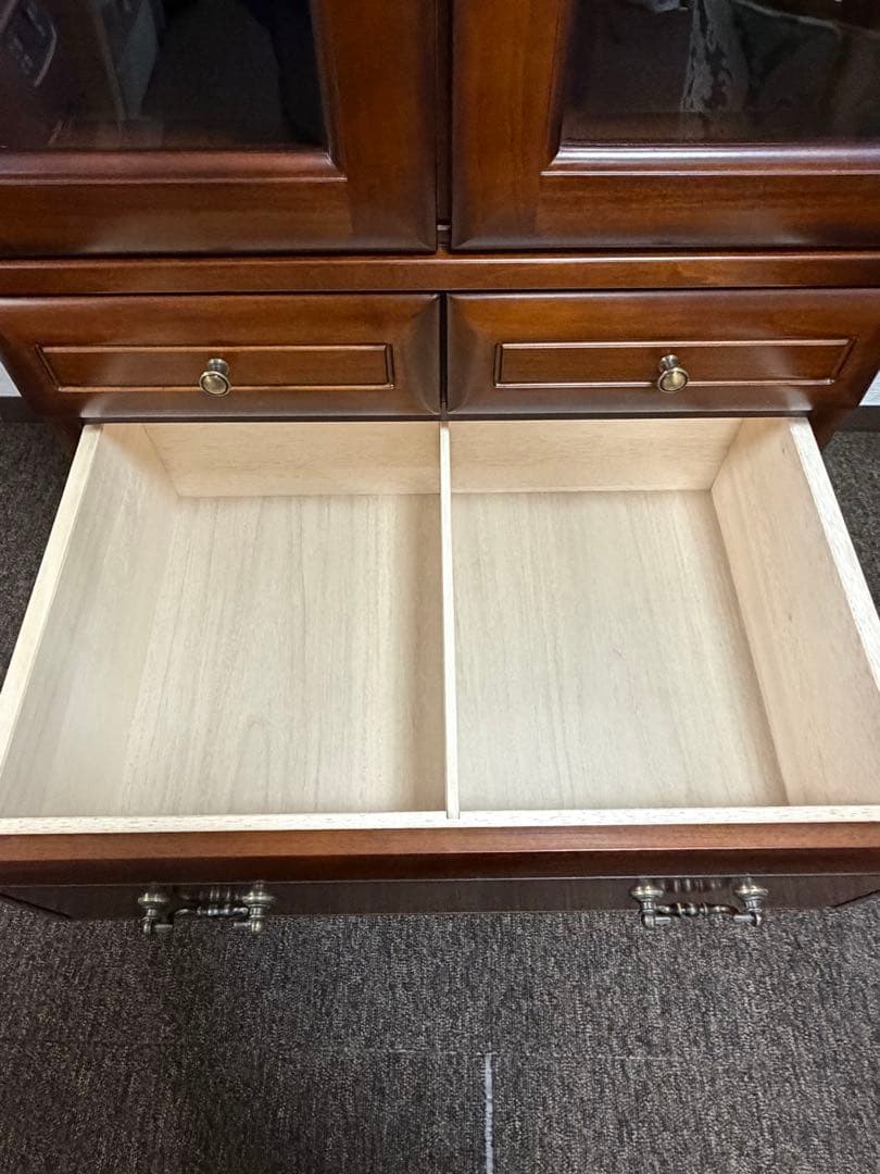 昭和レトロ 武富木工 キャビネット 食器棚 アンティーク調