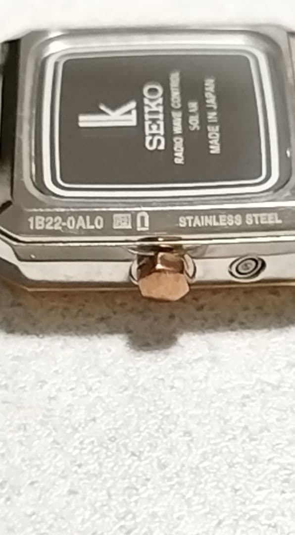 【美品】セイコー　ルキア　電波ソーラー 　レディース　ピンク　文字盤　【稼働品】