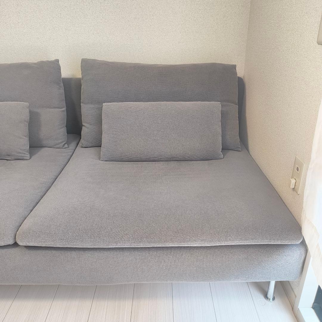 IKEA　ソーデルハムン　3人掛け　ダークグレー