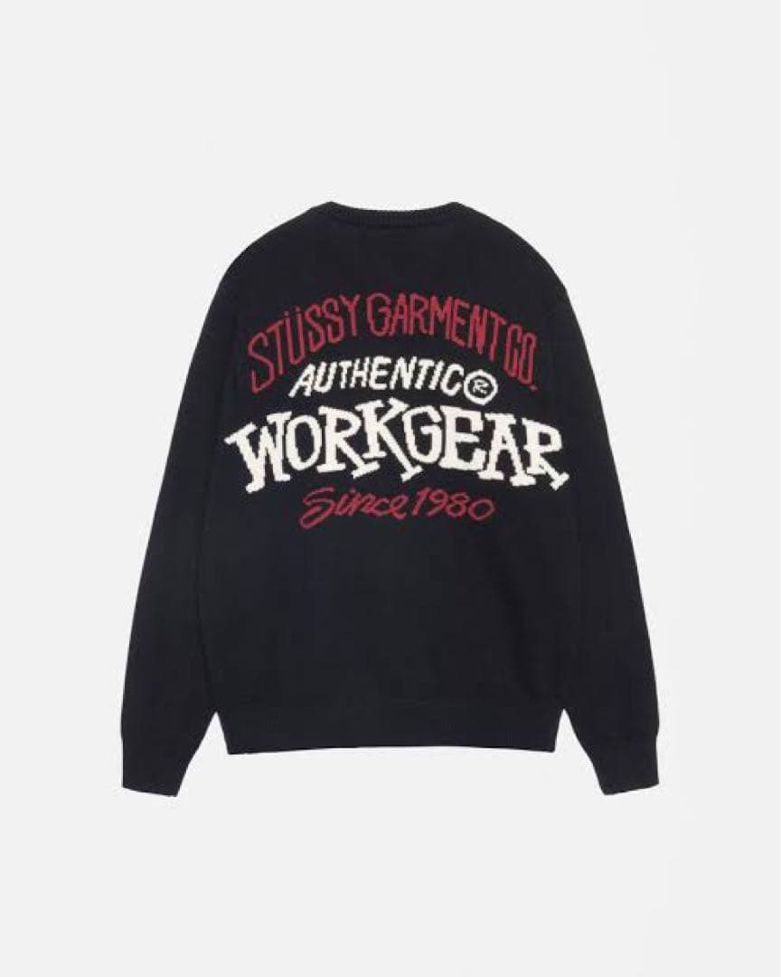 STUSSY ニットセーターAUTHENTIC WORKGEAR SWEATER