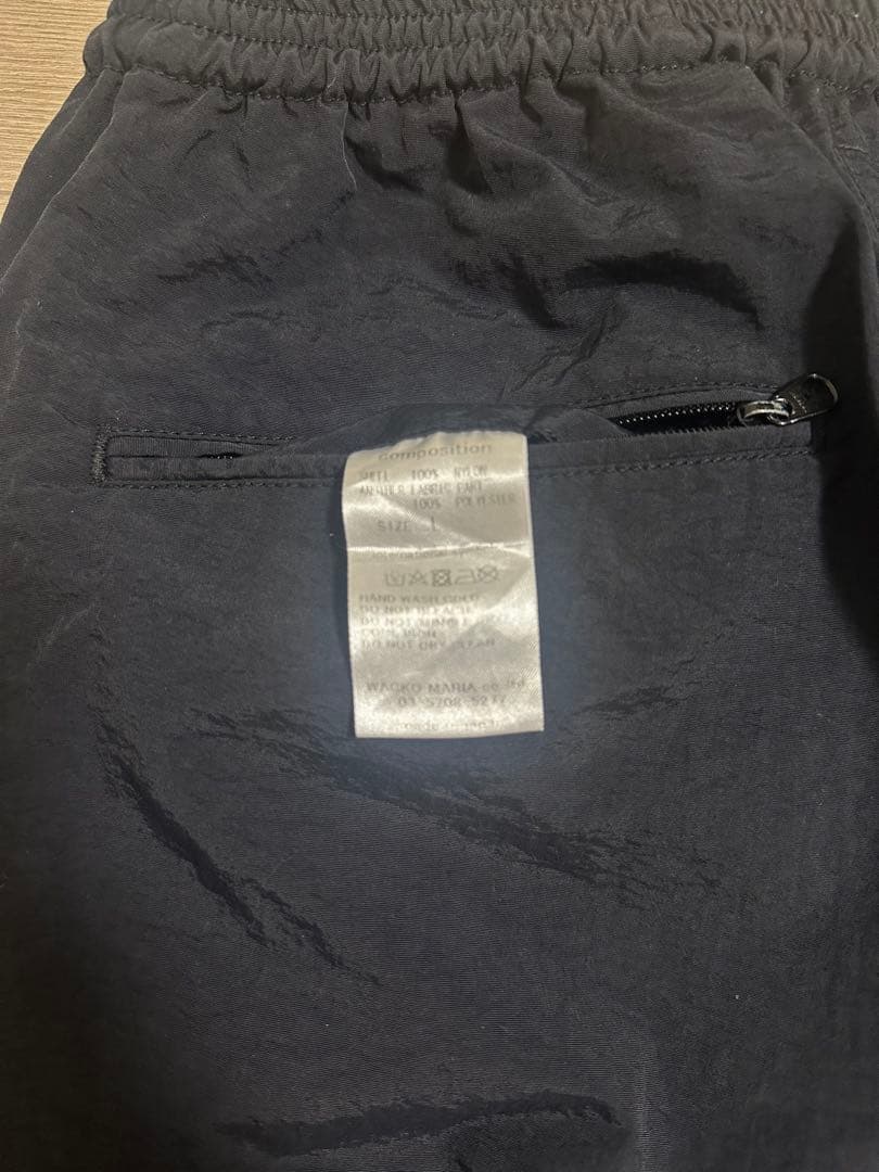 WACKO MARIA ナイロン ショートパンツ　Lサイズ　黒　ブラック