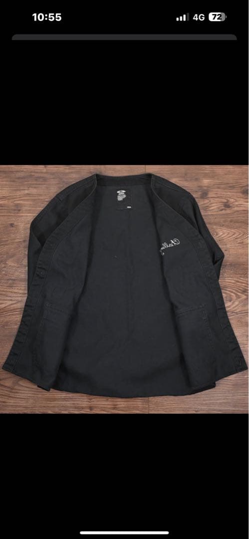 チャレンジャー　challenger ジャケット　ノーカラージャケット　ブラック