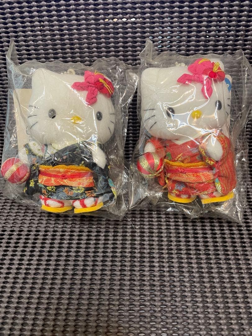 金沢限定 ご当地 ハローキティ 友禅 ぬいぐるみ 2体セット