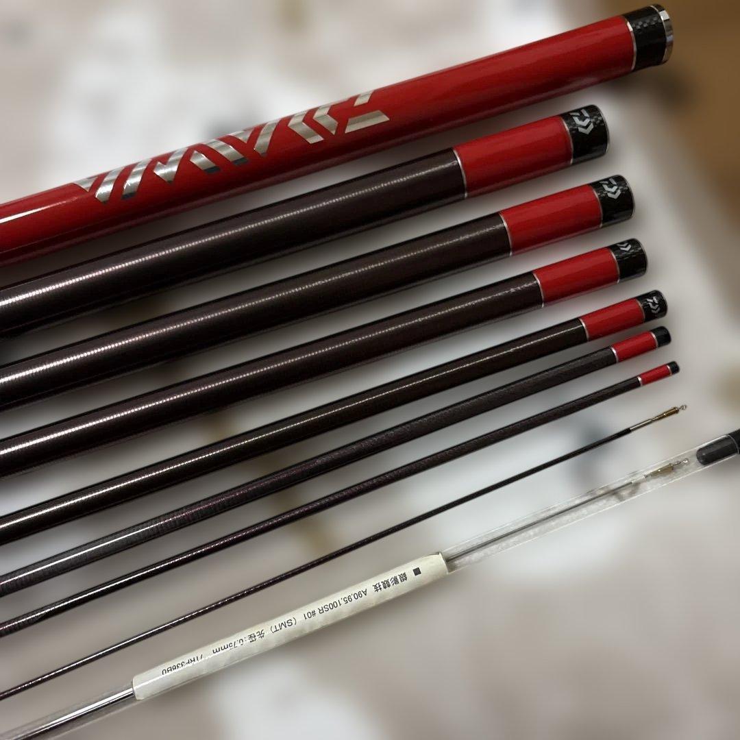 銀影競技鮎竿 A90SR 赤黒PROJECT WIN