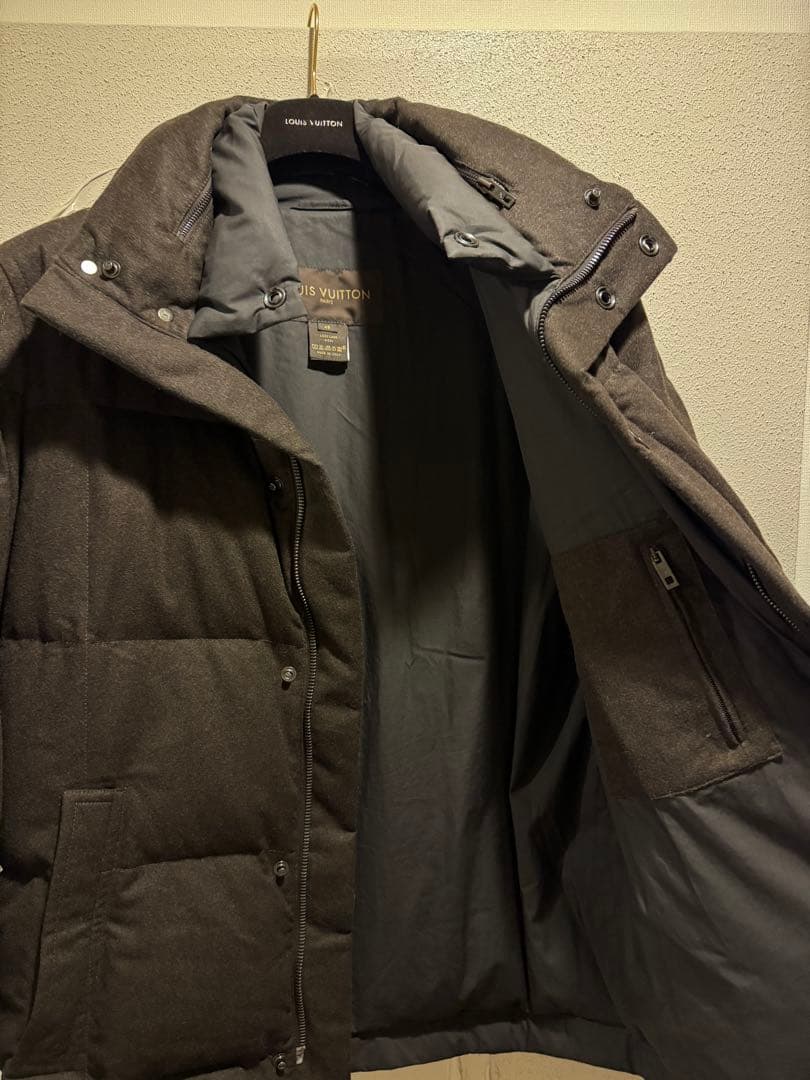 ルイヴィトン　ウール　ダウンジャケット　ブラウン　メンズ　48