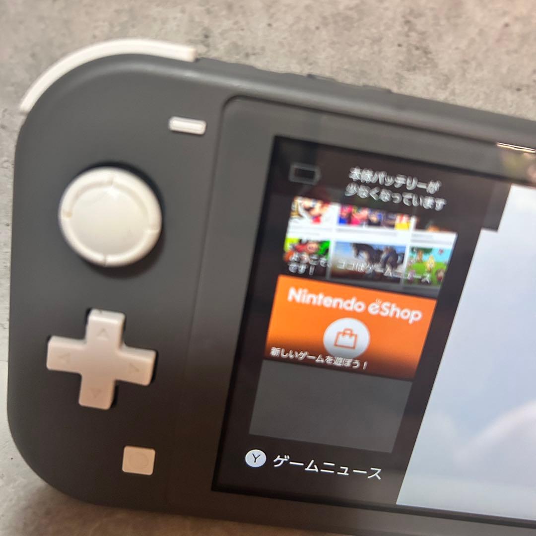 美品✨Nintendo Switch Lite グレー 本体　充電器付き　箱無し