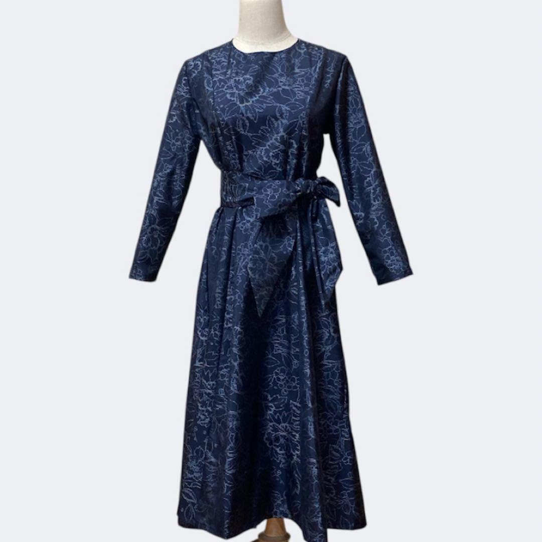 着物リメイク　ワンピース　本場大島紬