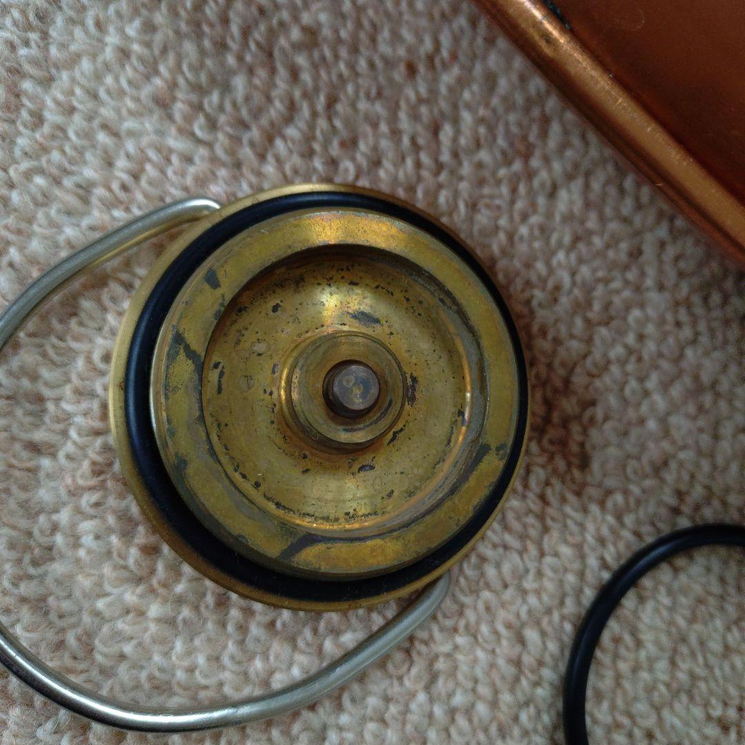 銅製楕円形湯たんぽ カバー付き