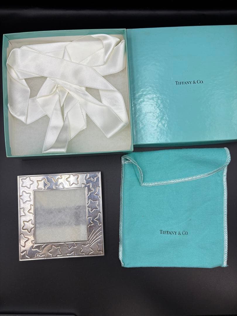ティファニー フォトフレーム 写真立て 星 スター 銀 925