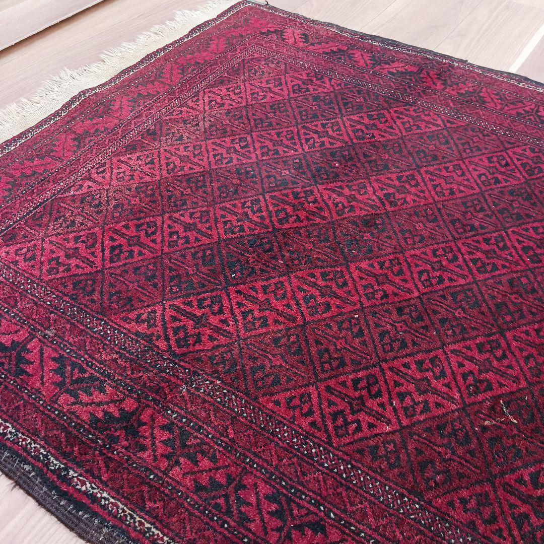 専用 R378 ペルシャ絨毯 トライバルラグ ウール 手織り 186×96㎝