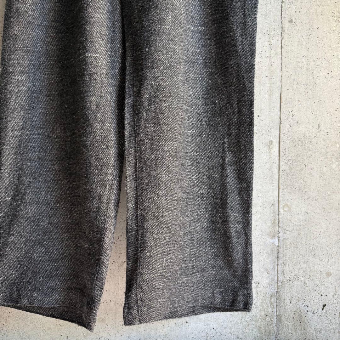 パンツ CONFECT linen wool twill 1tuck trousers