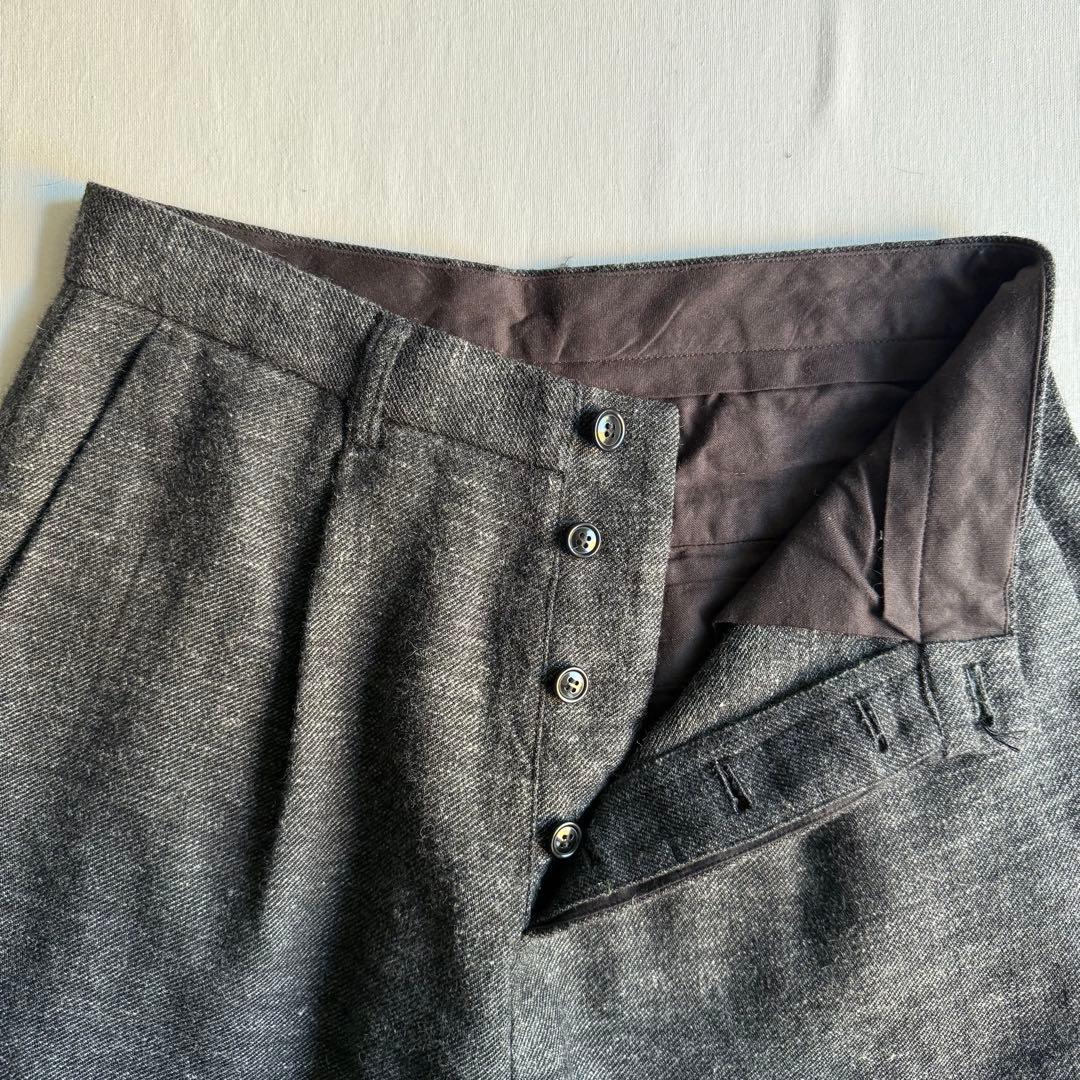 パンツ CONFECT linen wool twill 1tuck trousers