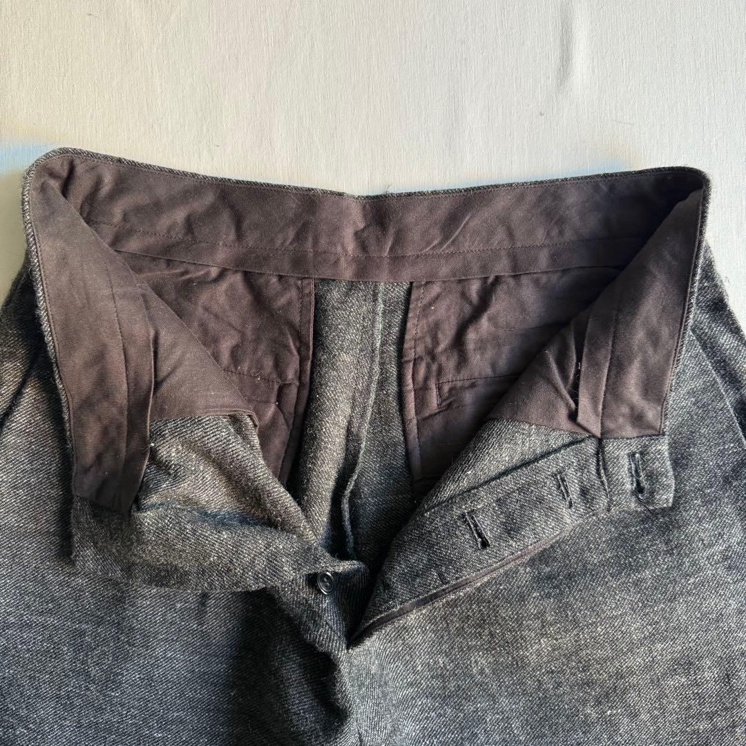 パンツ CONFECT linen wool twill 1tuck trousers