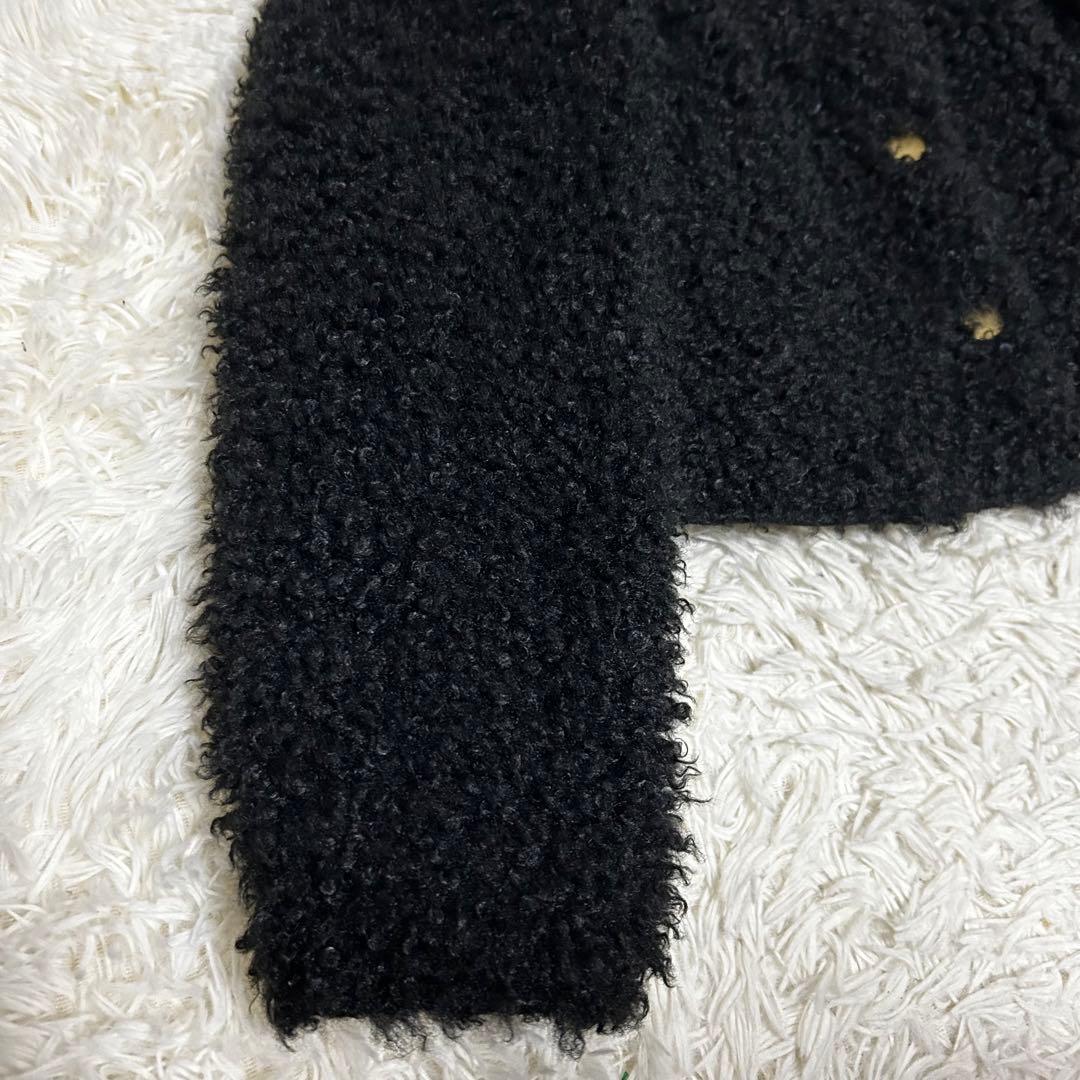 未使用タグ付き　CADUNE ボアジャン　ブラック　36 禁ボタン　ノーカラー