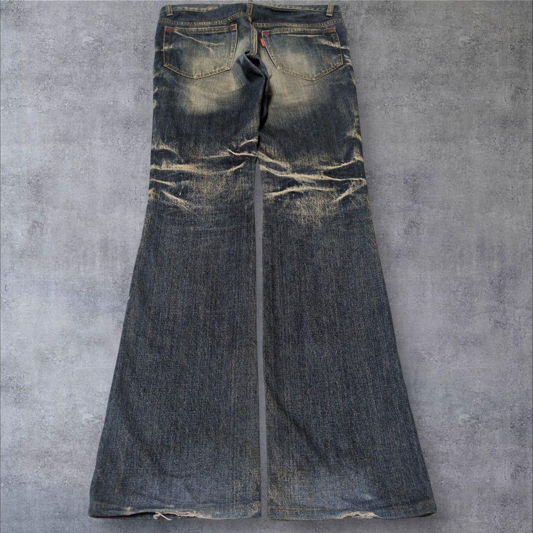 トルネードマート 鬼ヒゲ 稲妻 フレアデニム y2k ブーツカット 00s