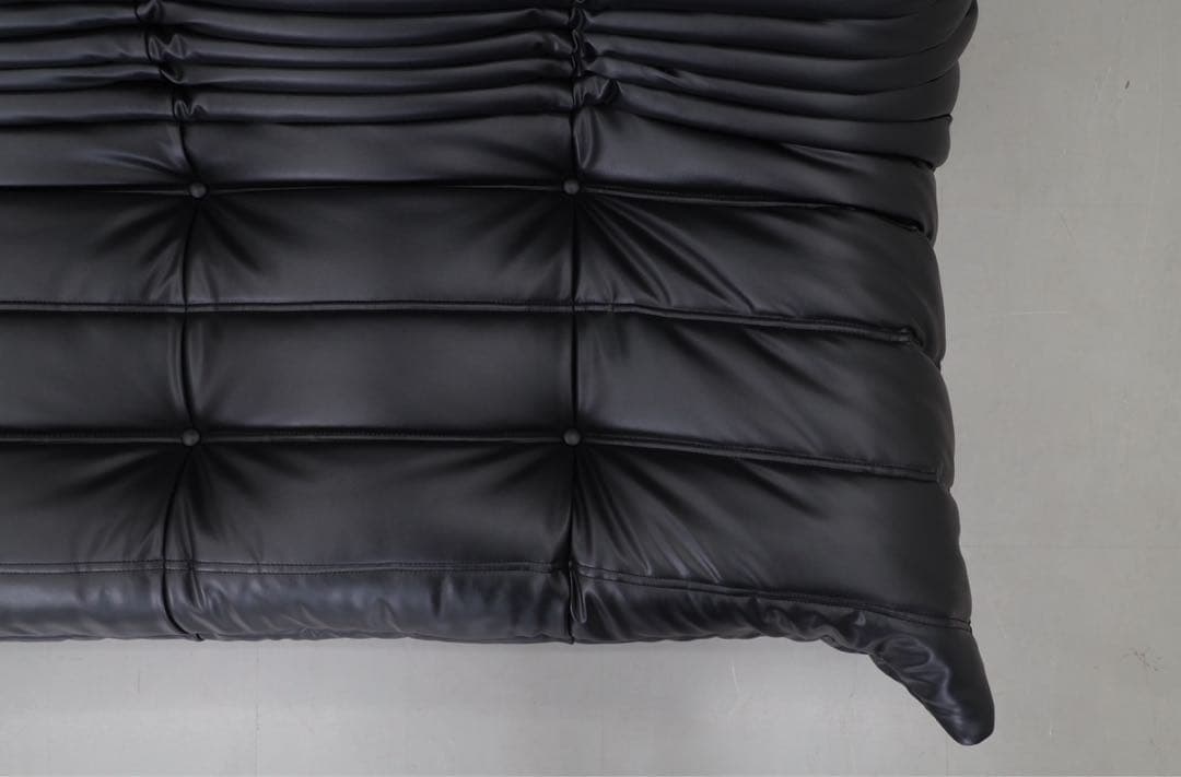 【希少】リーンロゼ トーゴ ligne roset 3P ソファ 黒 レザー 革