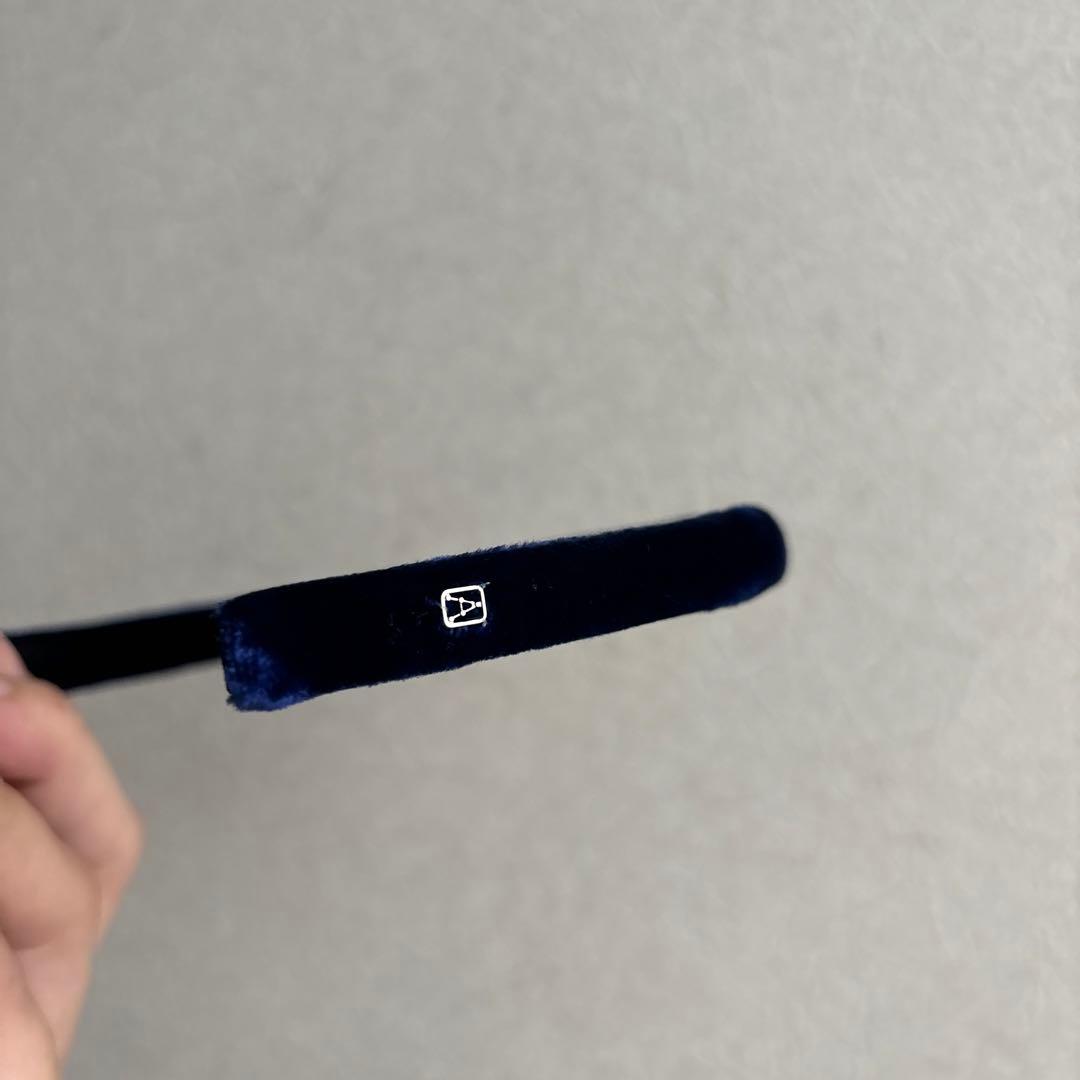 アレクサンドルドゥパリ　ベロアカチューシャ　ネイビー