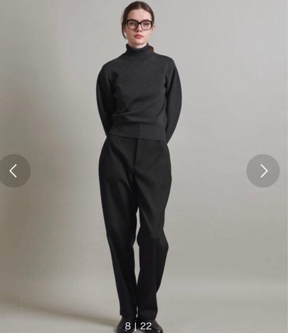 超美品 LOEFF ロエフTW ナロー ボンタンパンツネイビー