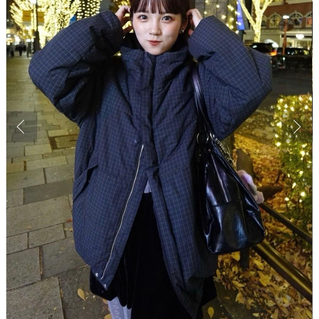 【新品未使用】kastane チェック中綿リバーシブルアウター