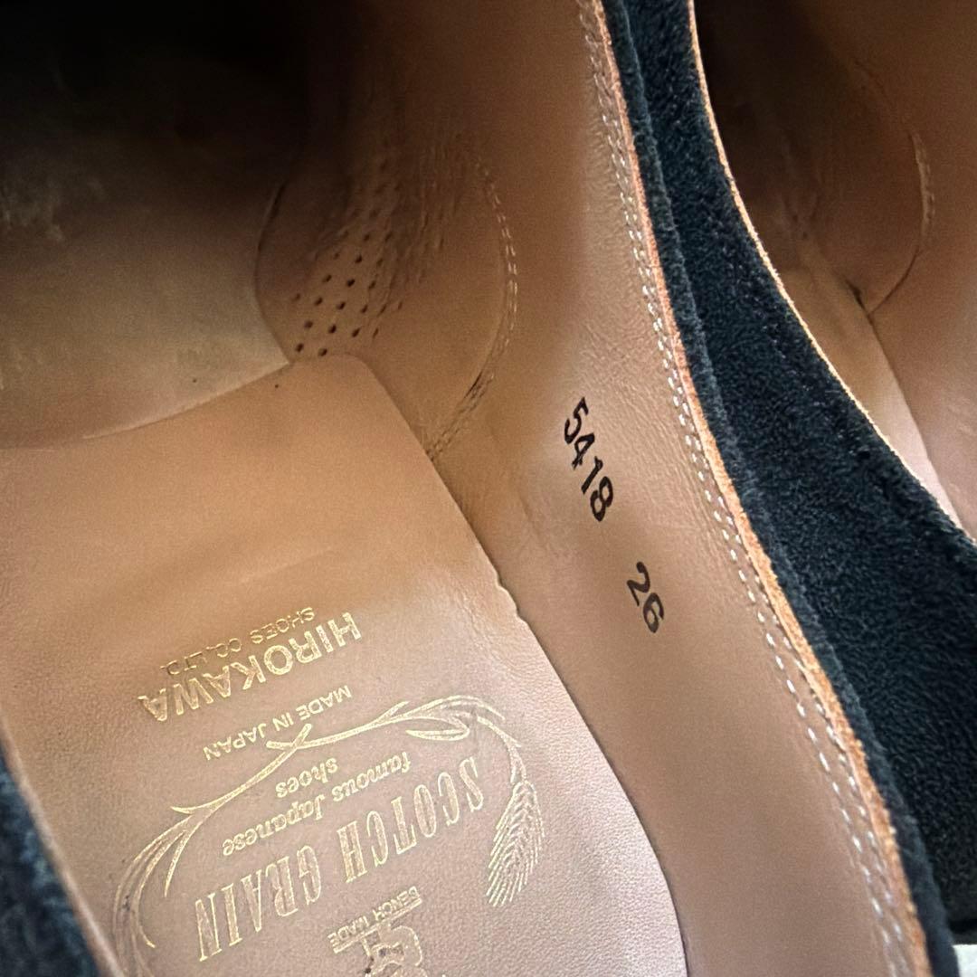 スコッチグレイン　スエード ドレスシューズ ブラック