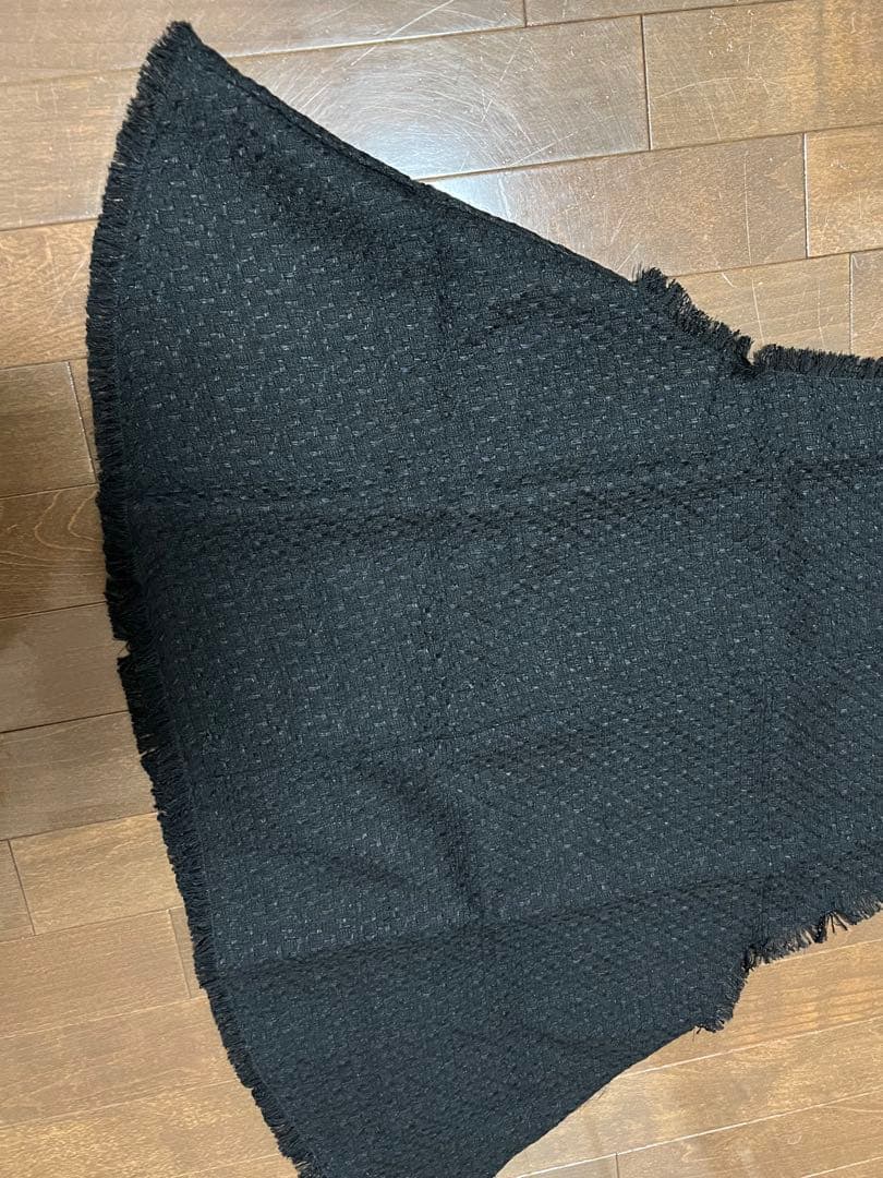 ハンドメイド　ジレ　ブラックツイード