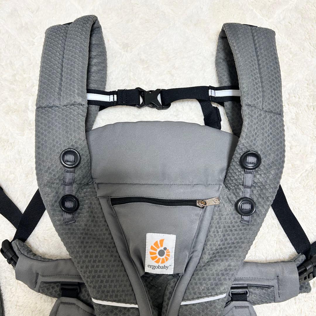 美品】国内正規品 エルゴベビー オムニブリーズ エアメッシュ グラファイトグレー