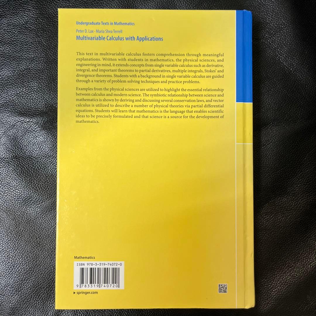 洋書 Multivariable Calculus with Applications