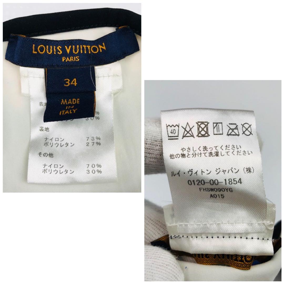 新品同様★ルイヴィトン・モノグラム総柄 メタルV ビキニ 水着(34)