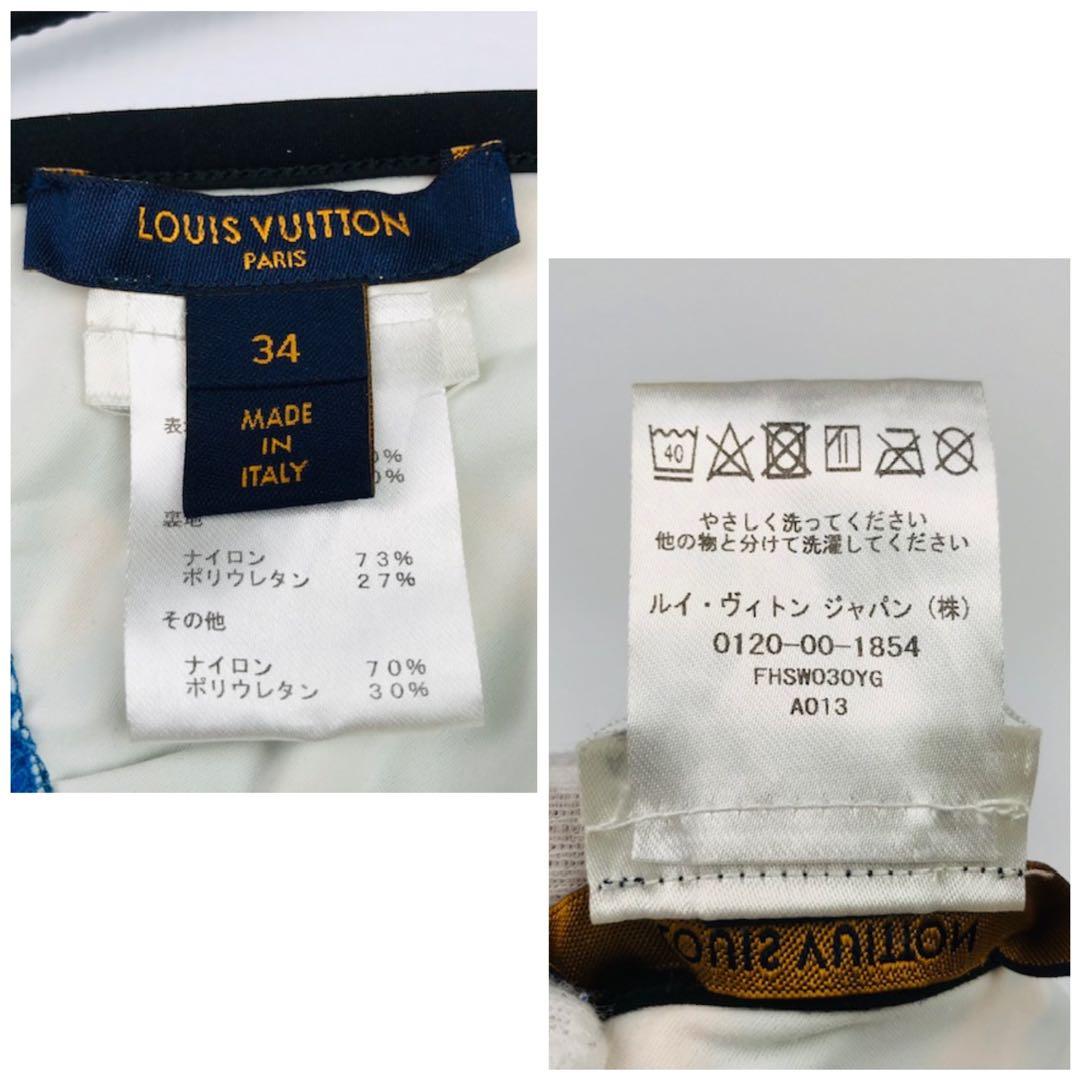 新品同様★ルイヴィトン・モノグラム総柄 メタルV ビキニ 水着(34)