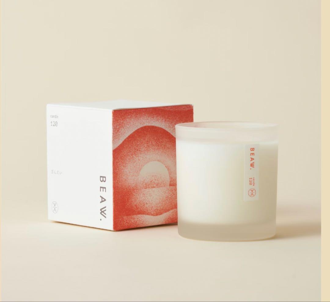 【未使用品】BEAW社のハンドメイドアロマキャンドル　はなえみです