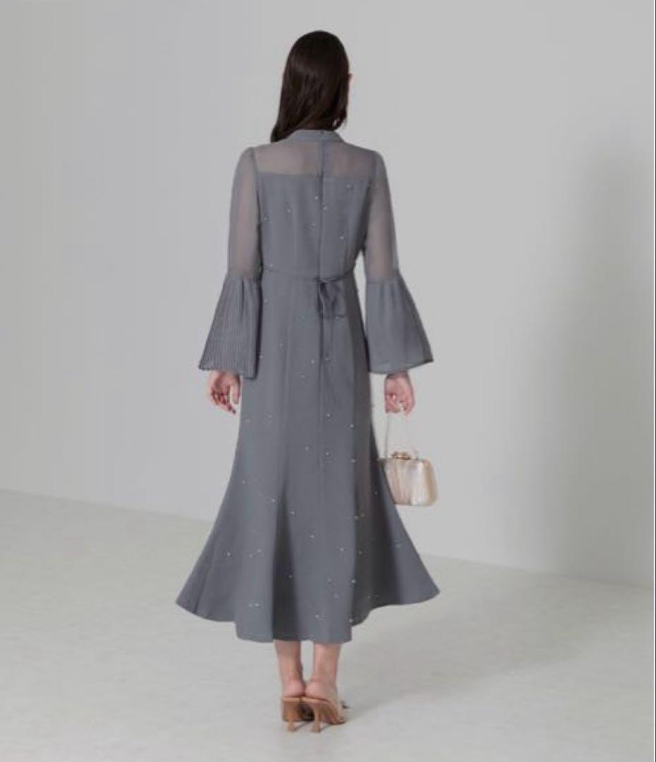 フレアスリーブ パーティードレス