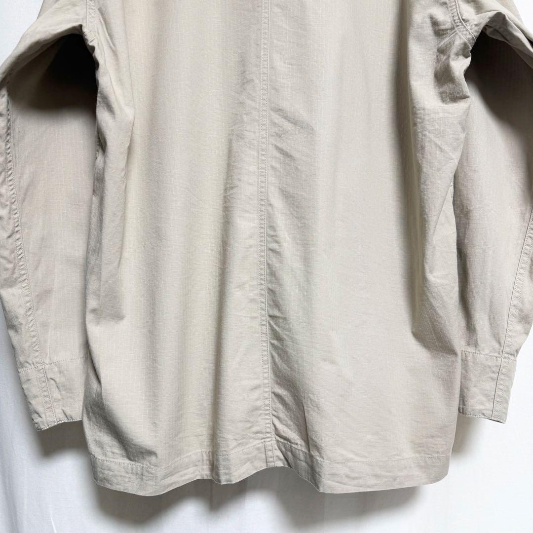 Lサイズ！peak リップストップチャイニーズシャツジャケット