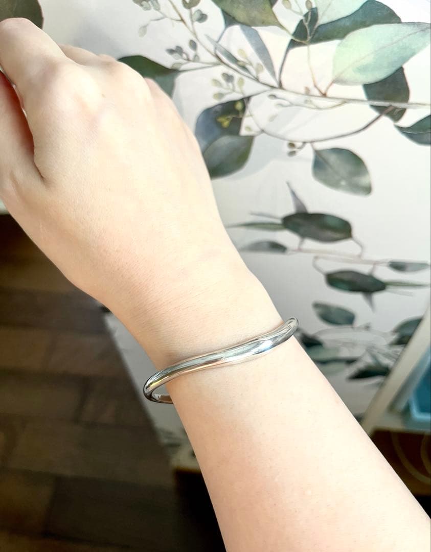ete 925 シルバー バングル ブレスレット カフ シンプル ティファニー