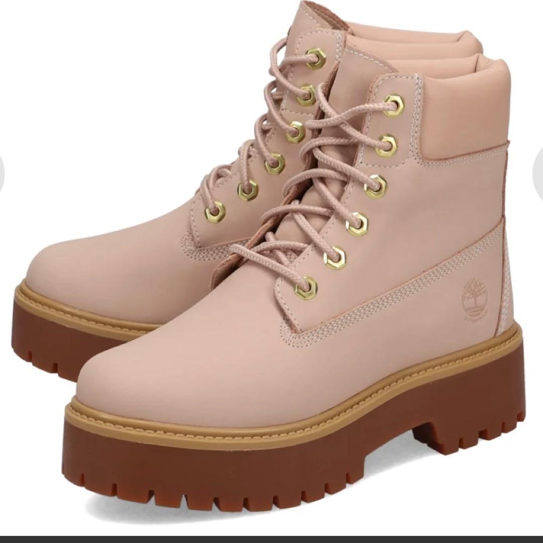 Timberland 6インチブーツ RUGBY TANピンクベージュ
