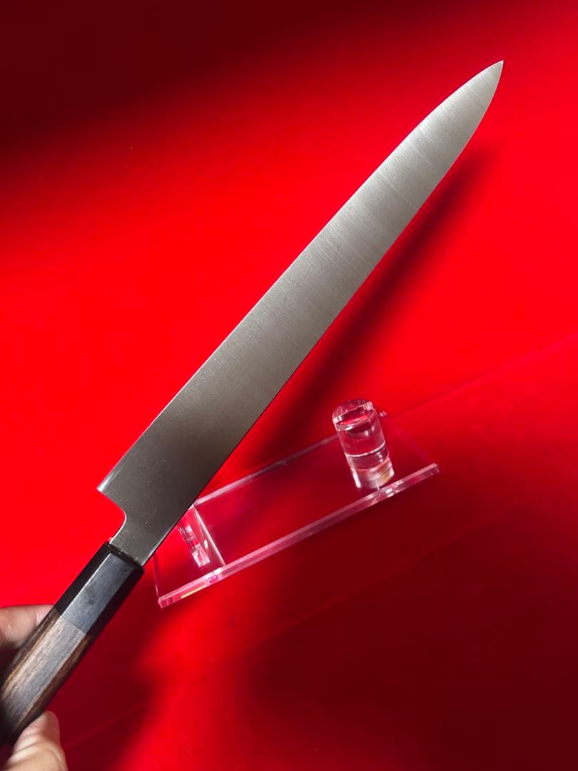 包丁　柳刃　尺　鏡面仕上げ＋裏磨き　切味抜群　箱付　未使用品