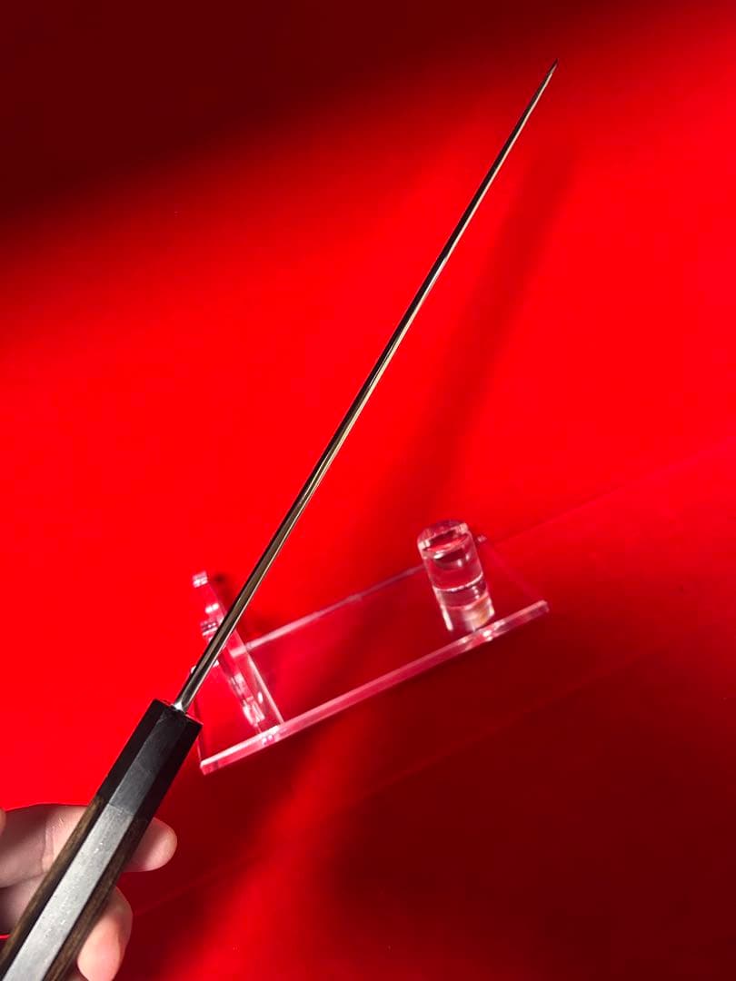 包丁　柳刃　尺　鏡面仕上げ＋裏磨き　切味抜群　箱付　未使用品