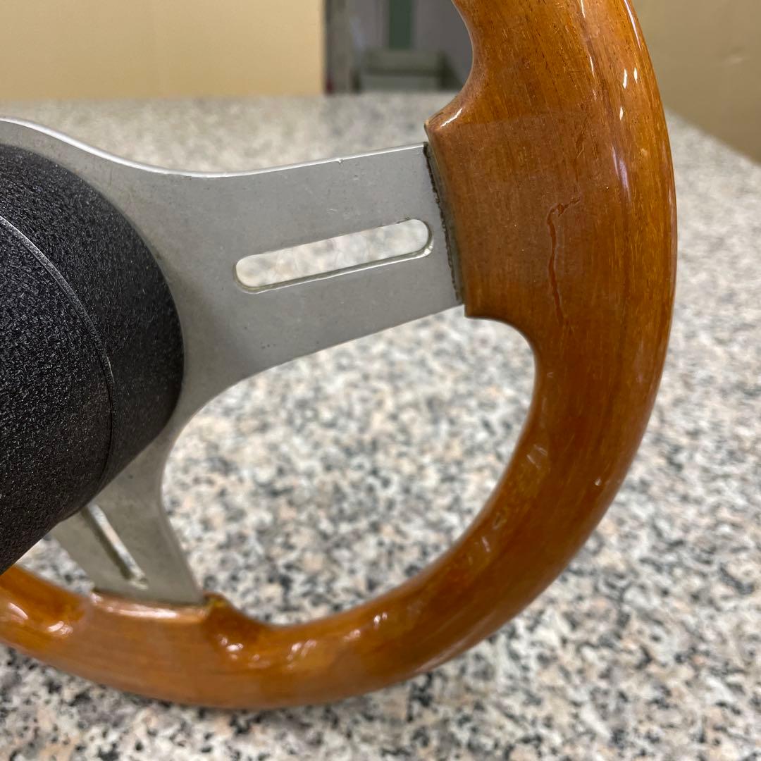 S*T様 ★OBA オバ ウッド ステアリング 当時物 ハンドル 自動車パーツ