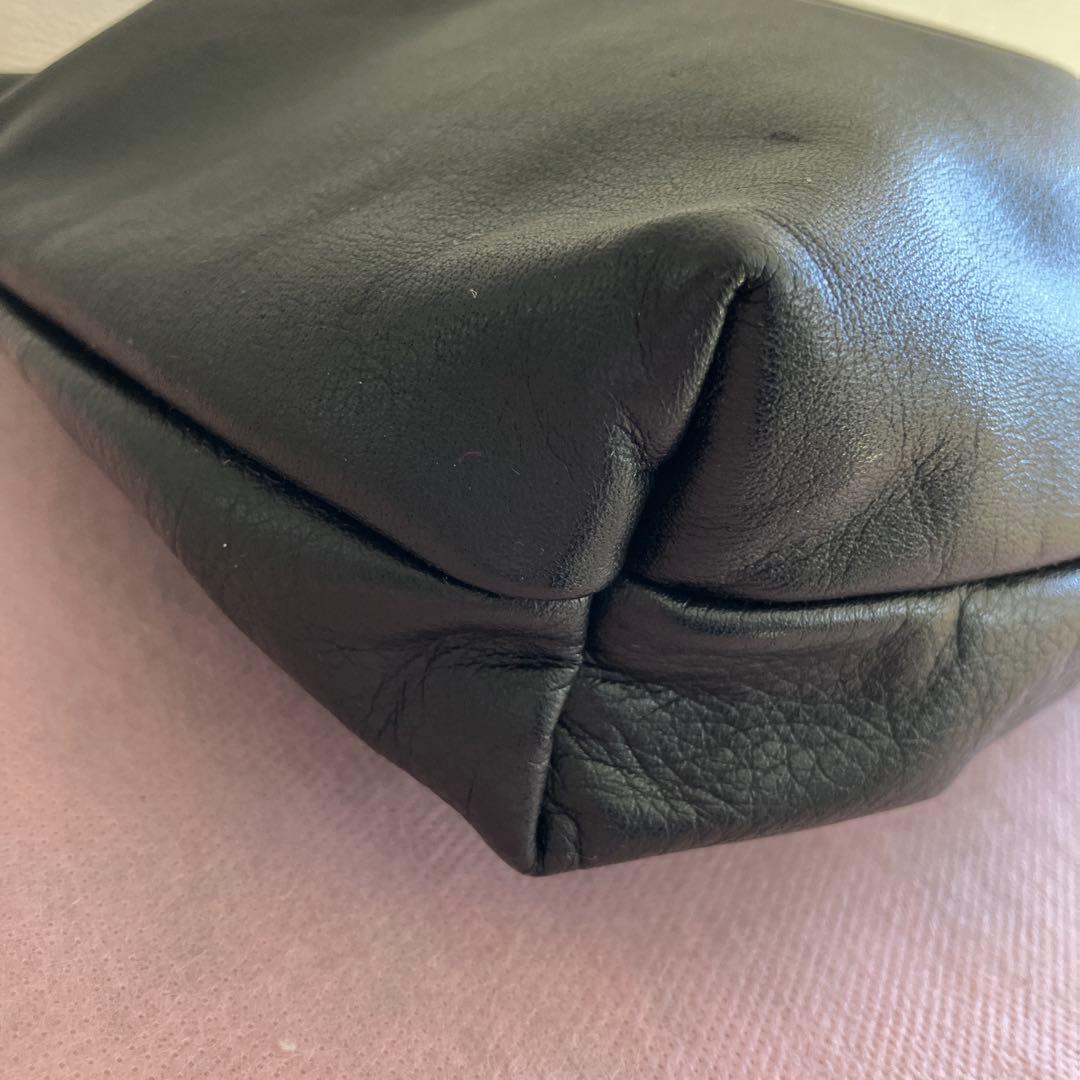 gemeil レザーワンハンドルバッグ　ブラック