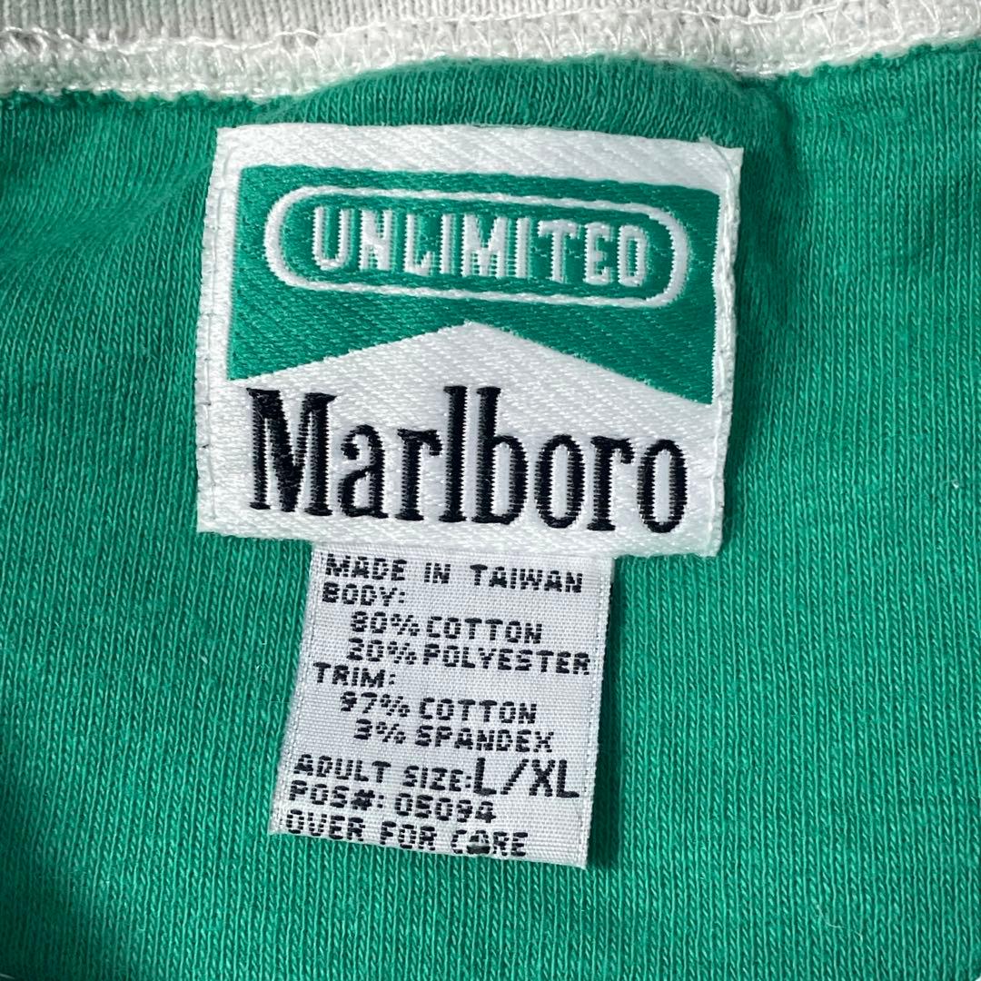 90s Marlboro UNLIMITED 刺繍リザードスウェット希少グリーン