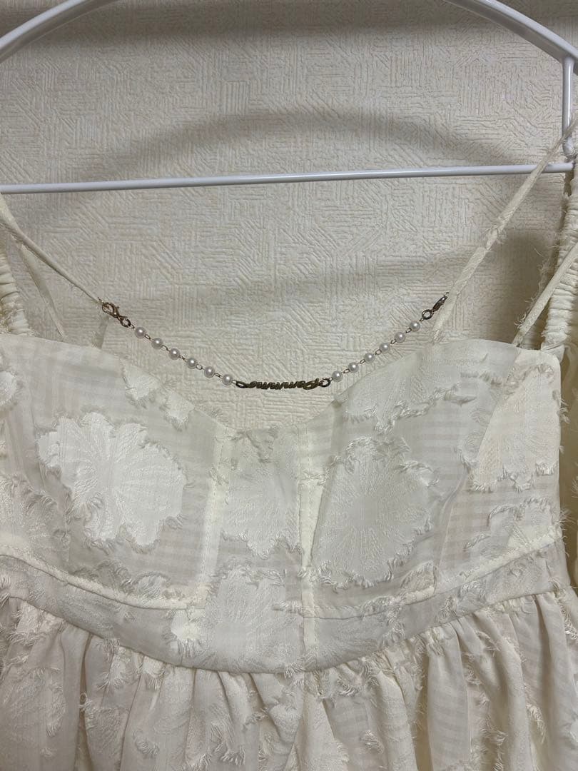 トップス POMME d'amour charm jacquard peplum tops