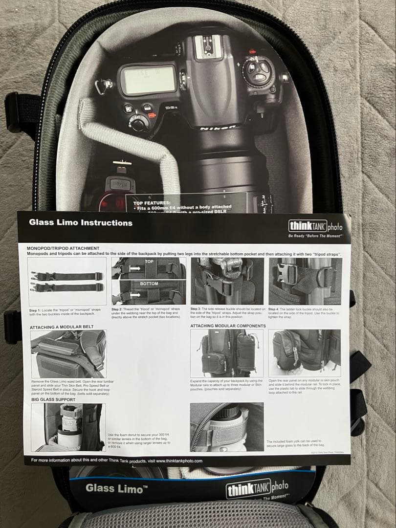 シンクタンク フォトズームバッグ/ホルスター グラスリモ ブラック001925