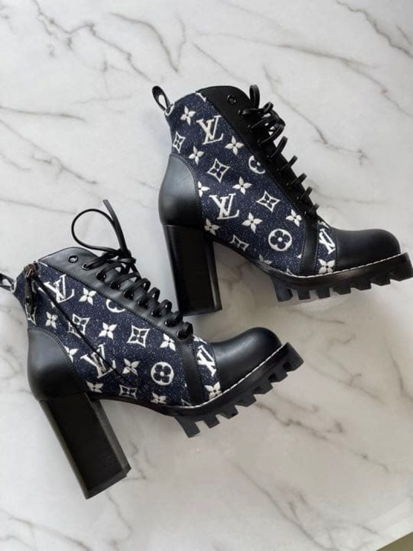 LOUIS VUITTON モノグラム ブーツ デニム