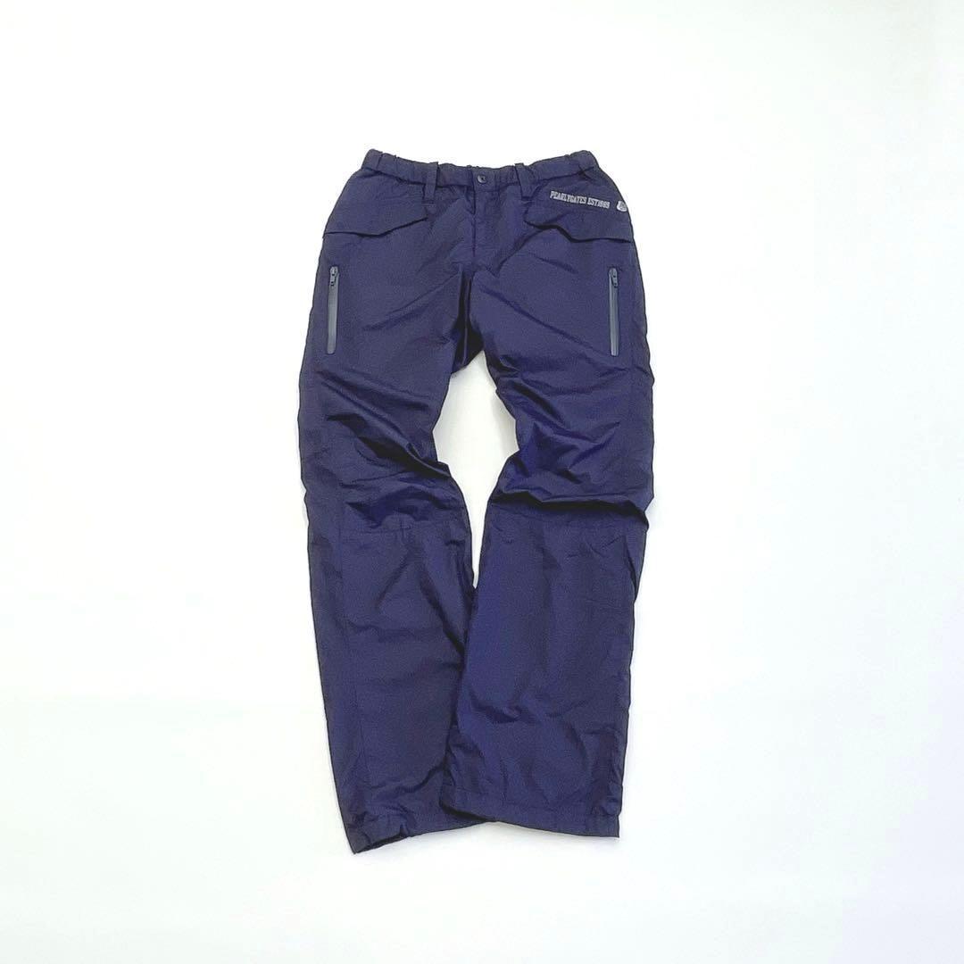 パーリーゲイツ ロングパンツ 0/S 裏起毛 ネイビー　バックロゴ　レディース