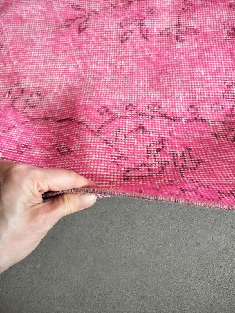 【よし乃】レア/キャンディピンクのヴィンテージトルコラグ　No.663