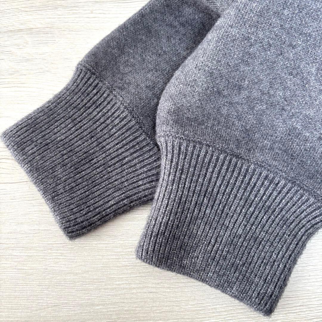 RANDA ランダ 2WAYフェイクファーニットパーカー グレー