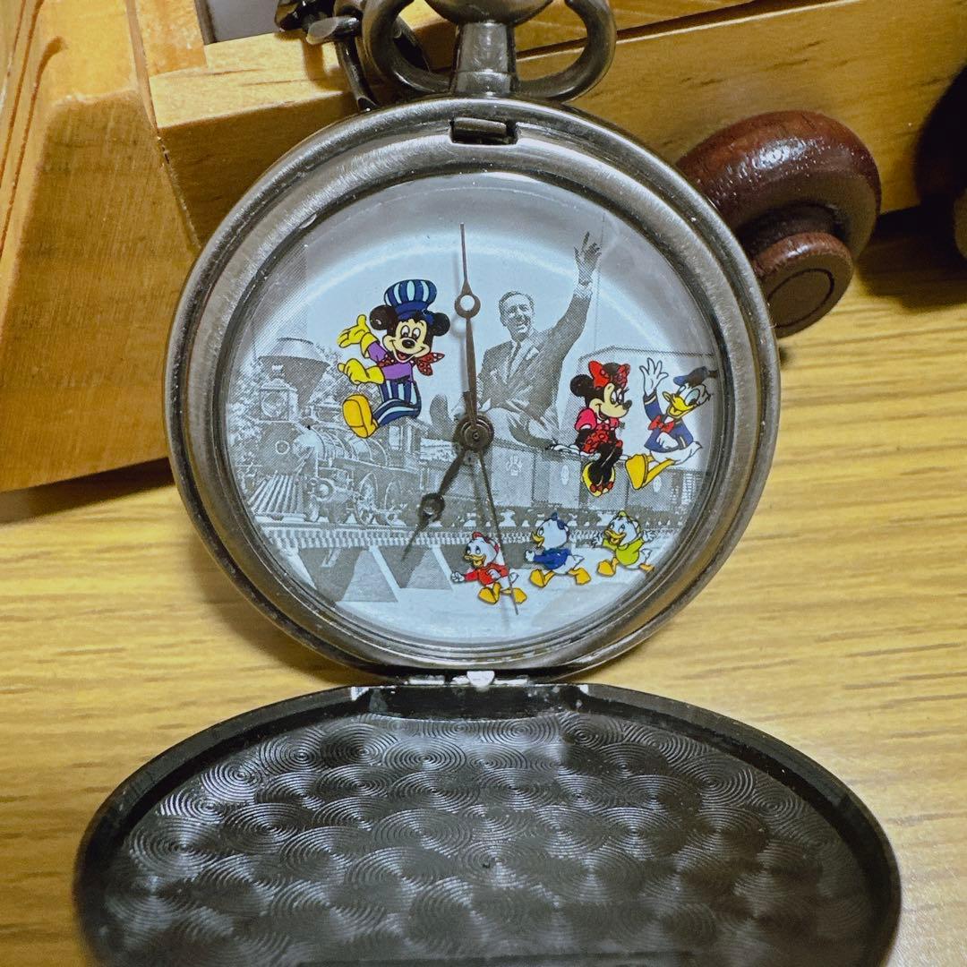 ウォルトディズニー　懐中時計　レトロ　レア　ディズニー　ミッキー　ミニー　汽車